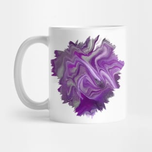 Purple/Silver Acrylic Pour Painting Mug